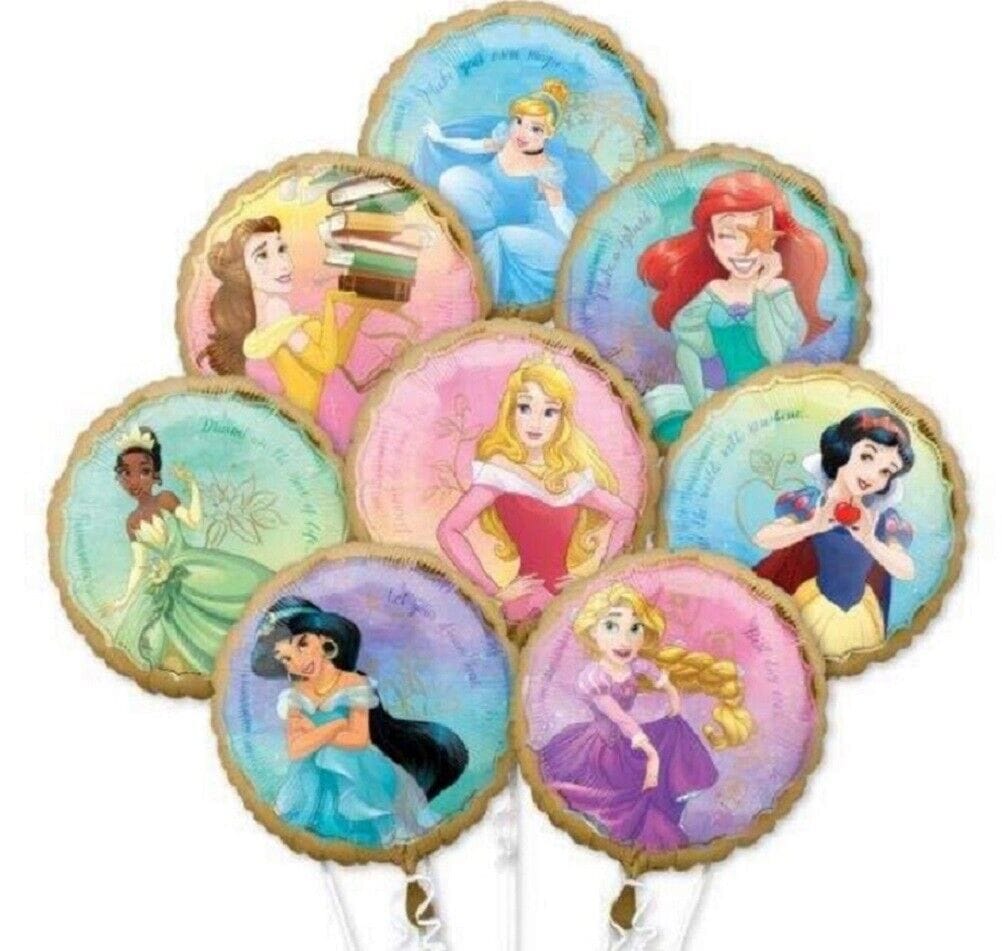 Beautiful Disney Princess Balloon Bouquet - Set of 8