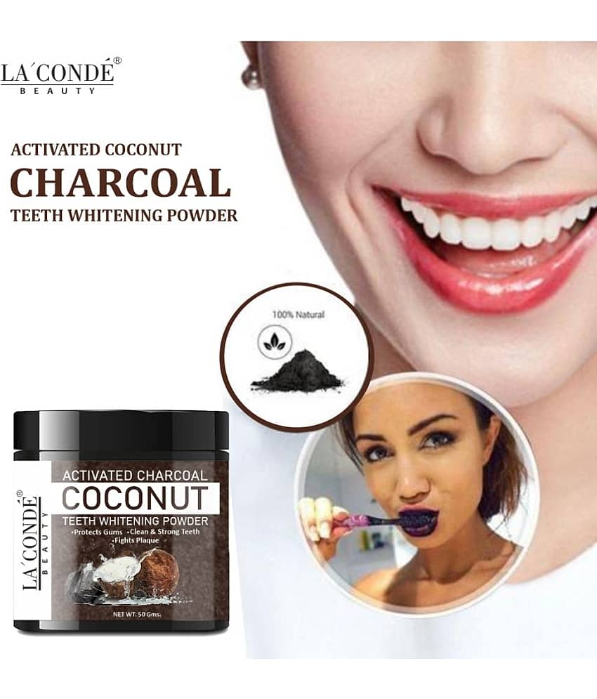 LA' CONDE' Coconut Shell Activated Charcoal Tooth Powder Breath Freshener 50 g