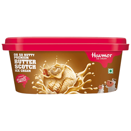 Havmor Ice Cream - Premium Butter Scotch, 750 Ml Tub