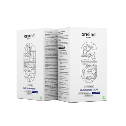 Origins Nutra Multi For Men (40+) | Boost Energy & Metabolism, Immune Support, Bone and Joint Support | Panax Ginseng Extract,Vitamins & Minerals | GMP Certified | Non-GMO | For Men (40+) | 30 So