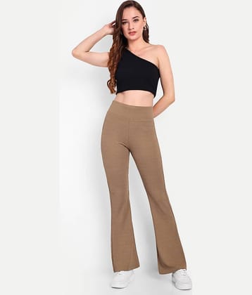 Broadstar Pack of 1 Lycra Bootcut Women's Bootcut Pants ( Beige )