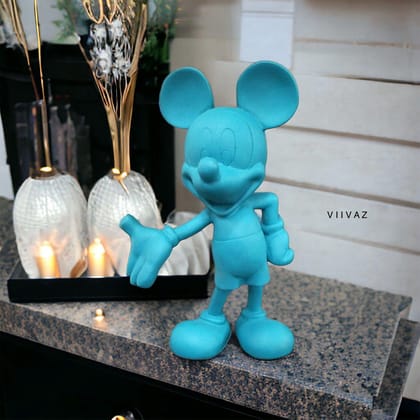 Standing Mickey Mouse-Blue / Polyresin | Glossy Matt Finish / H: 11 | L: 7 | W: 4 (Inch)