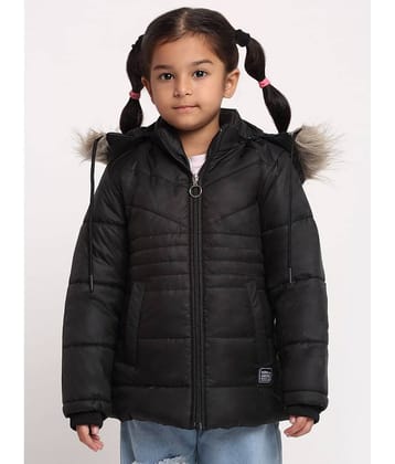 VERO AMORE Girls Polyester Quilted & Bomber For ( Pack of 1 , Navy )