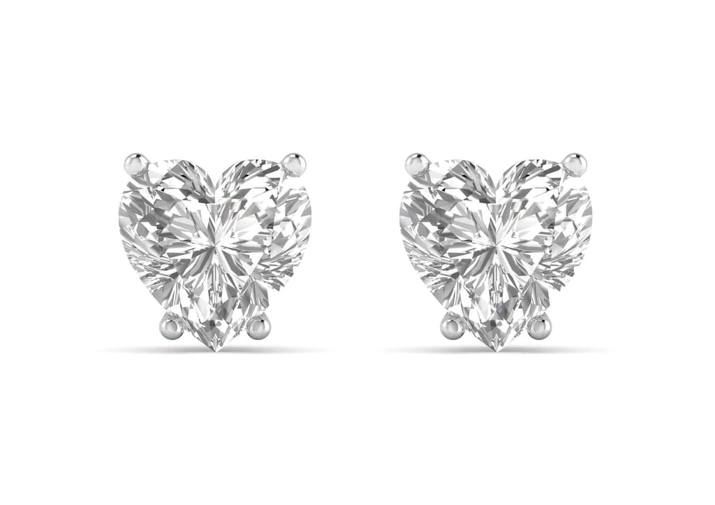 Heart Solitaire Studs