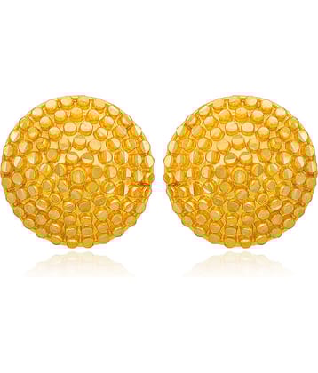 LUV FASHION Golden Jhumki Earrings ( Pack of 1 )