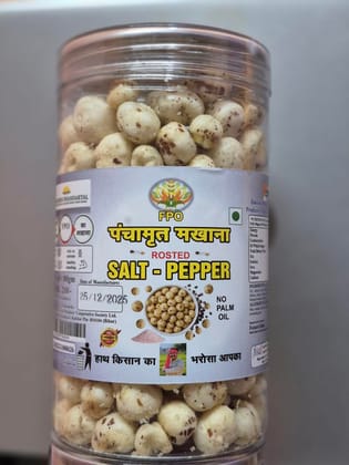 Panchamrit Roasted Makhana Salt-Pepper, No Palm Oil, Gluten Free, 80g