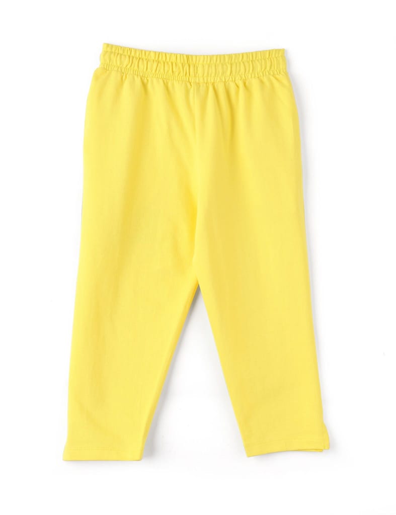 Exclusive Kids Girls Capri Pants Cotton French Terry Blazing Yellow Miami Beach 2025 at ShopCirc