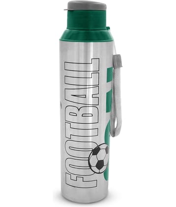 Dhara Stainless Steel Breeze 800 Football Dark Green Steel Water Bottle 800 mL ( Set of 1 )