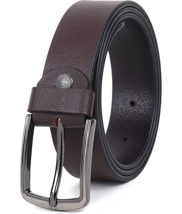 Loopa - Brown Leather Men's Formal Belt ( Pack of 1 )