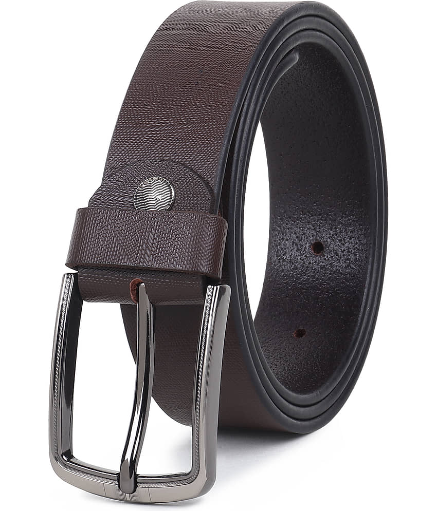 Loopa - Brown Leather Men's Formal Belt ( Pack of 1 )