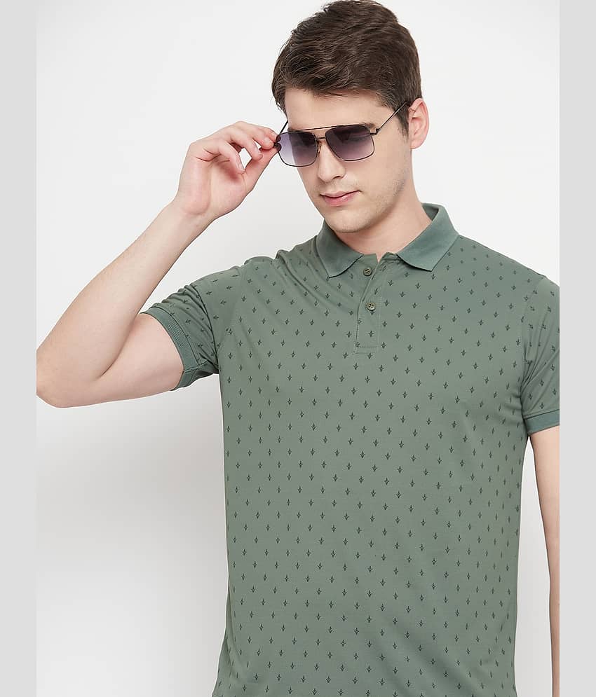 OGEN Pack of 1 Cotton Blend Regular Fit Printed Half Sleeves Men's Polo T Shirt ( Pink )