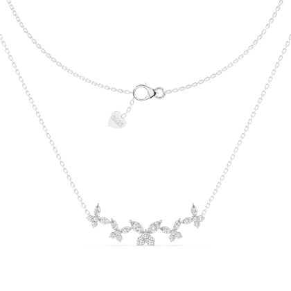 Dual chain butterfly stacked necklace