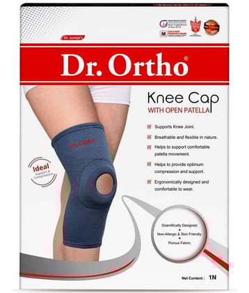 Dr.Ortho Cotton Knee Cap With Open Patella, Knee Support For Men & Women (Free Size)