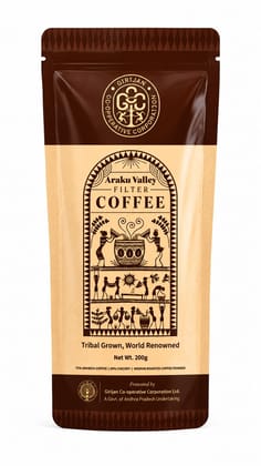 Araku Valley Medium to Fine Ground 70:30 Filter Coffee 200 Grams(Dark Roast) Araku Valley Medium to Fine Ground 70:30 Filter Coffee 200 Grams(Dark Roast)