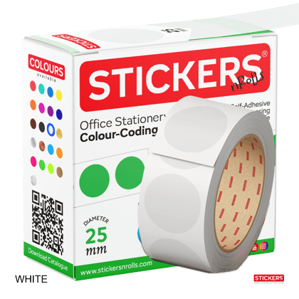 25mm - Round - Solid Colours - Colour Coding Stickers - Permanent Adhesive 25mm - Round - Solid Colours - Colour Coding Stickers - Permanent Adhesive