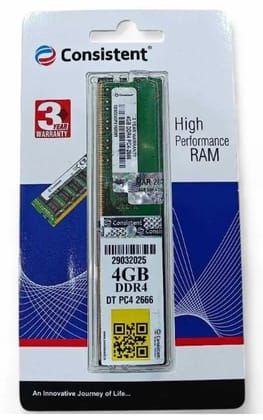 4GB DDR4 2666MHz UDIMM RAM for Desktop | Fast & Stable Performance | 3-Year Seller Warranty