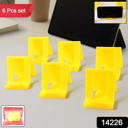 Adjustable Foldable Plastic Mobile Phone Stand (6 Pc / Mix Color)