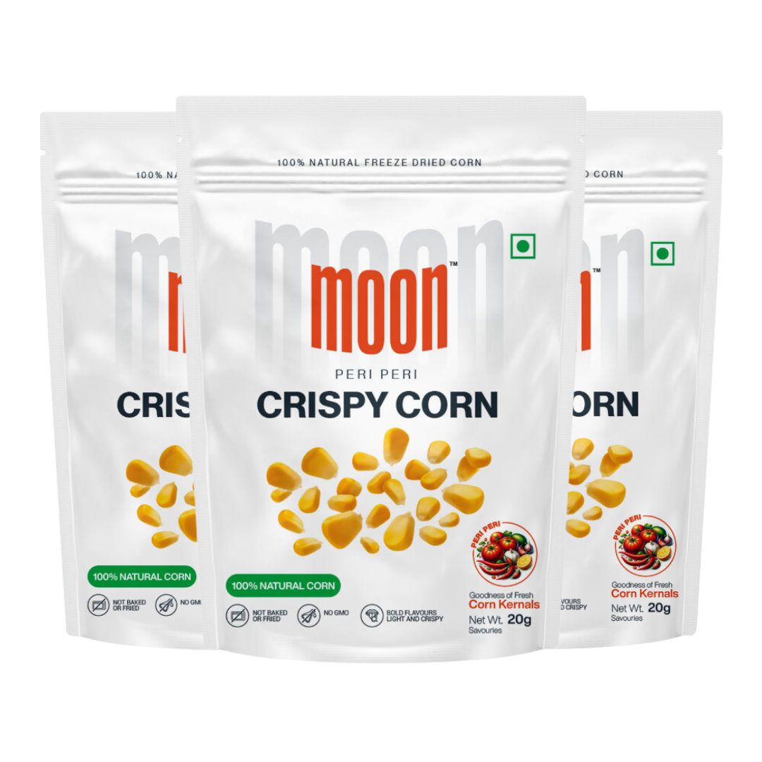 Moon Peri Peri Crispy Corn, 20 gm - Pack of 3