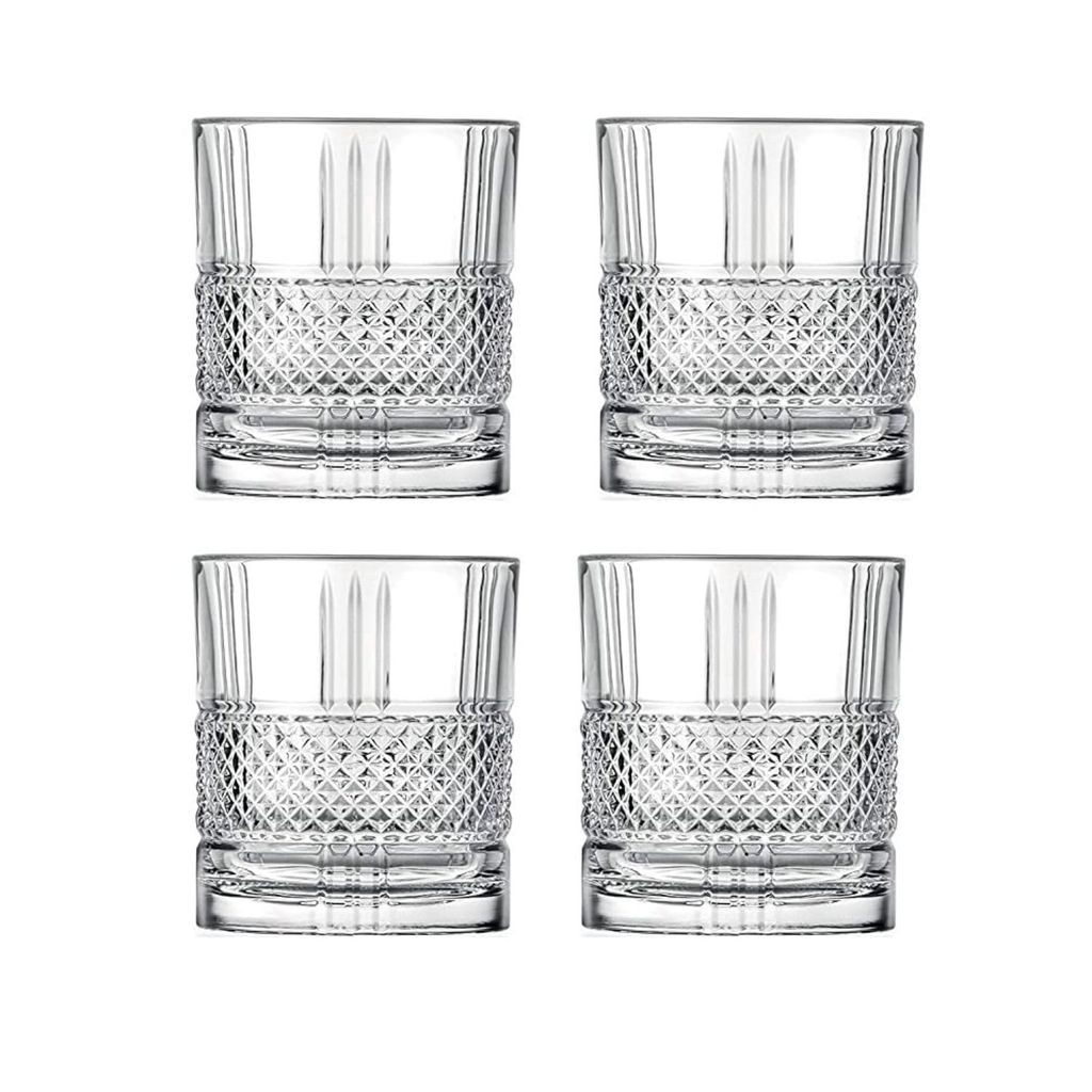 Premium Stylish,Crystal Bourbon Whiskey Brandy Glasses Wine Glass Crafted Lead Free Glass Great Rocks Barware for Scotch Bourbon Liquor Cocktail Drinks Spirit Drinks Scotch Cognac,(310 ml)
