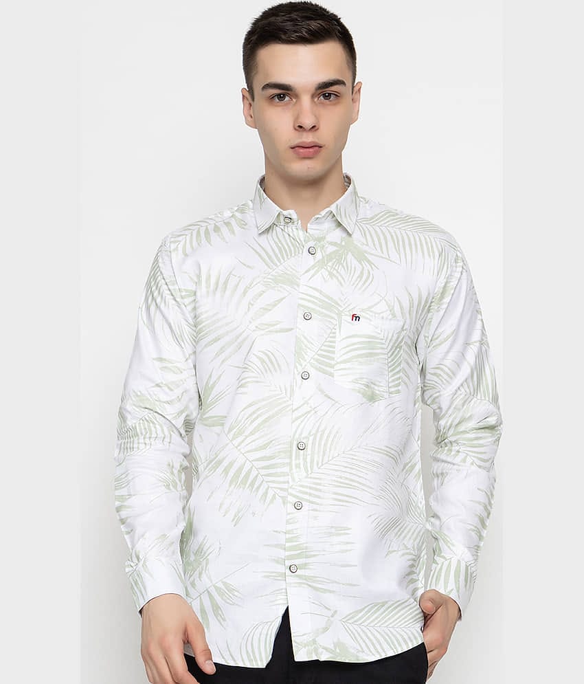 MODERNITY Cotton Blend Regular Fit Printed Full Sleeves Men's Casual Shirt - Green ( Pack of 1 )