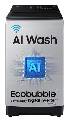 Samsung 8 Kg, 5 Star, AI Wash, AI Energy Mode, Wi-Fi, Ecobubble, AI VRT+, Super Speed, Soft Closing Door, Digital Inverter, Fully-Automatic Top Load Washing Machine (WA80F08S2LTL, Lavender Gray) Samsung 8 Kg, 5 Star, AI Wash, AI Energy Mode, Wi-Fi, Ecobu