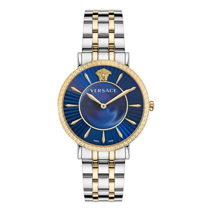 Versace Women 38 mm Size Blue Dial Analog Watch- VEJL00522-Blue