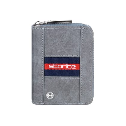 9 Slot RFID BlueStrip Wallet-Grey