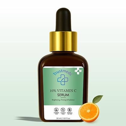 Trustmeds 10% Vitamin C Serum, Brightening Firming & Radiance, Paraben Free, Sulfate Free, Mineral Oil Free, 30ml