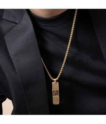 MGSV Gold Plated Brass Chain with Pendant ( Pack of 1 )
