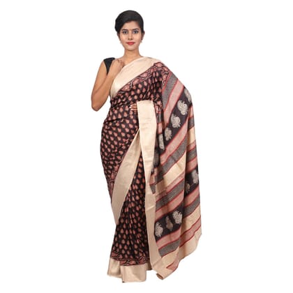 HANDLOOM MULBERRY SILK SAREE WITH BLOUSE (SKU - 3I0104030422 SAREE- 192)