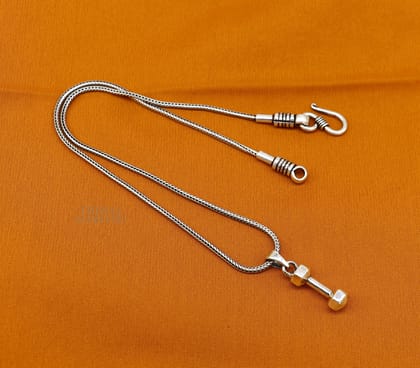Elegant 925 sterling silver unique barbell dumbbell pendant, excellent design stylish unisex pendant jewelry from India ssp1720-Only Pendant