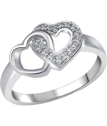 Vighnaharta Silver Heart Ring