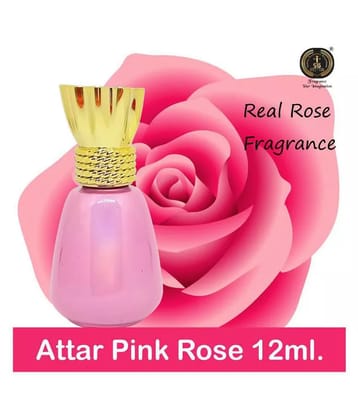 INDRA SUGANDH BHANDAR Attar For Men Religious Use Women Pink Rose Real & Original Gulab Ki Ruh Long Lasting Fragrance 12ml Rollon Fancy Pack