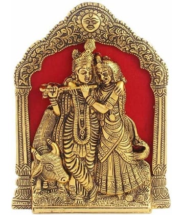 KridayKraft Aluminium Radha Krishna Idol ( 1.9 cm )