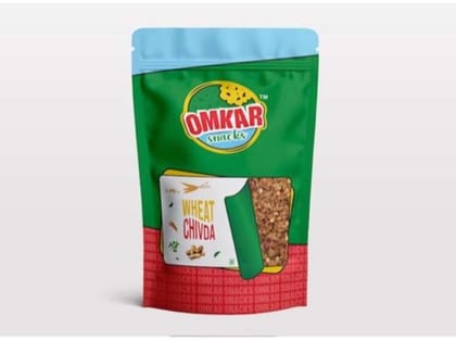 Omkar Snacks | Wheat Chivda  200 gms - Pack of 1 I Healthy Snacks | 50% Less Oil | No Added Preservative | Spicy - Crunchy - Chatpata - Savoury - Namkeen | 