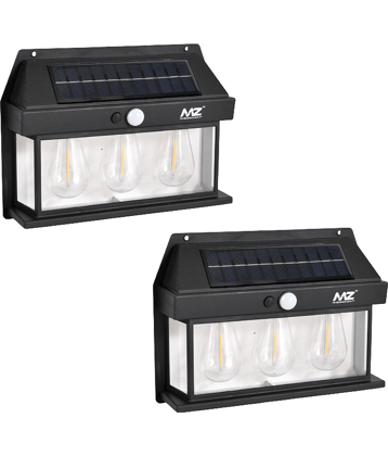 MZ 3W Solar Outdoor Wall Light ( Pack of 2 )