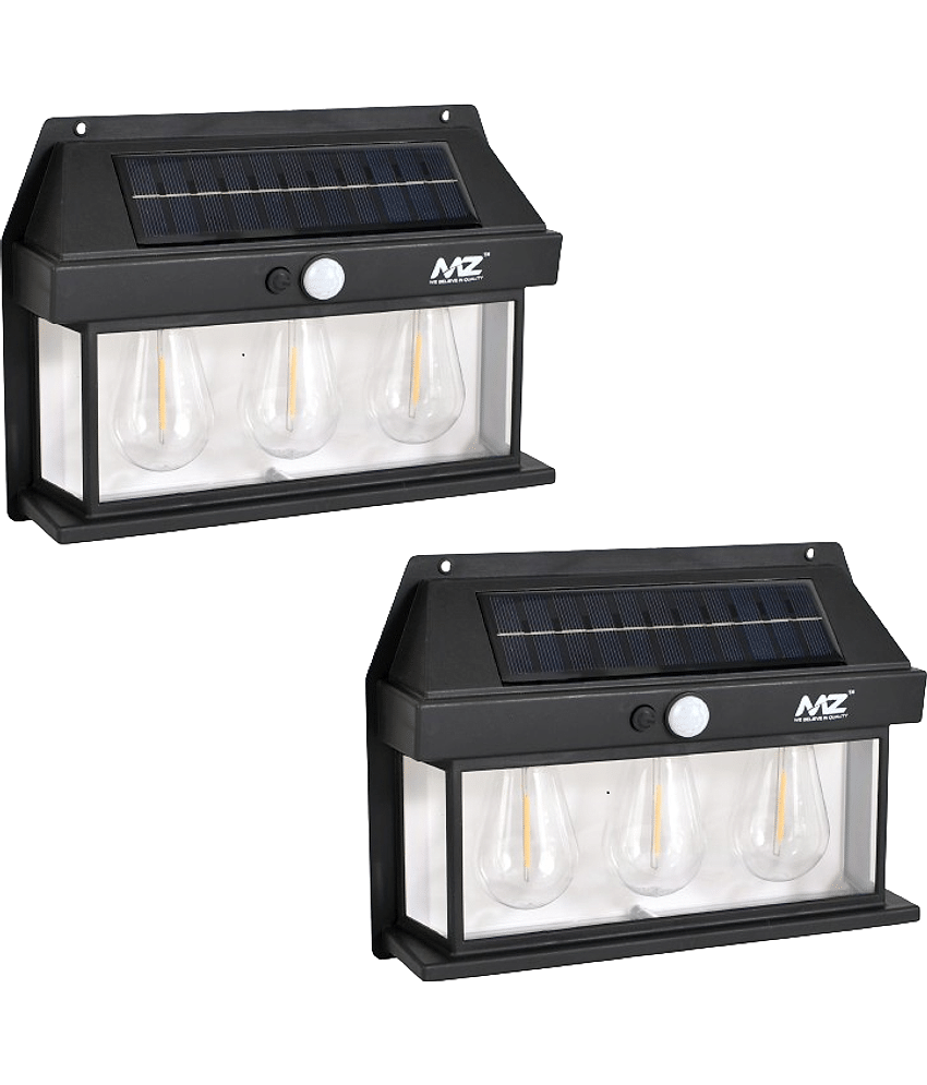 MZ 3W Solar Outdoor Wall Light ( Pack of 2 )