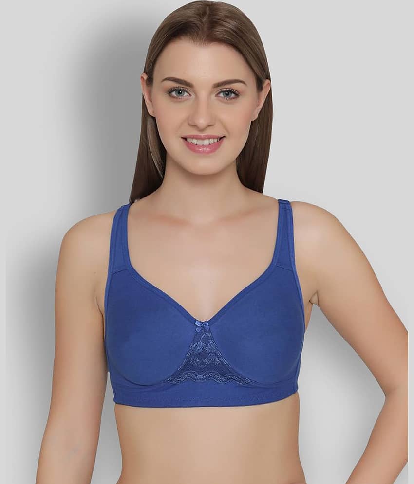 Clovia Lace Non Padded Women's T-Shirt Bra ( Blue )