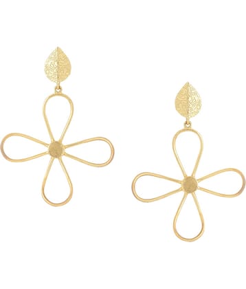 VIRAASI - Gold Danglers Earrings ( Pack of 1 )