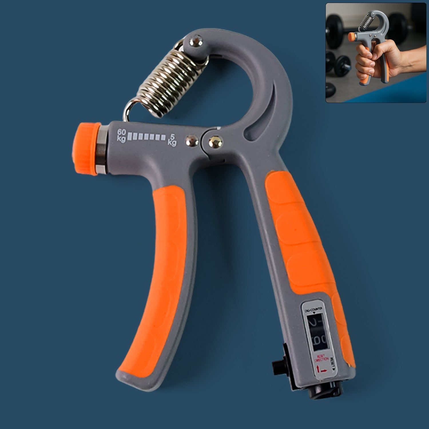 Adjustable Hand Grip Strengthener with Counter (1 Pc)_assorted colour