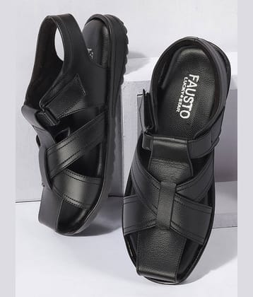 Fausto - Black Men's Sandals