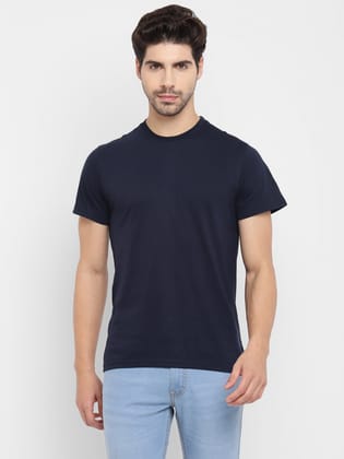 Round Neck T-Shirt for Men Navy (CLEARANCE NO EXCHANGE NO RETURN)-S / Navy