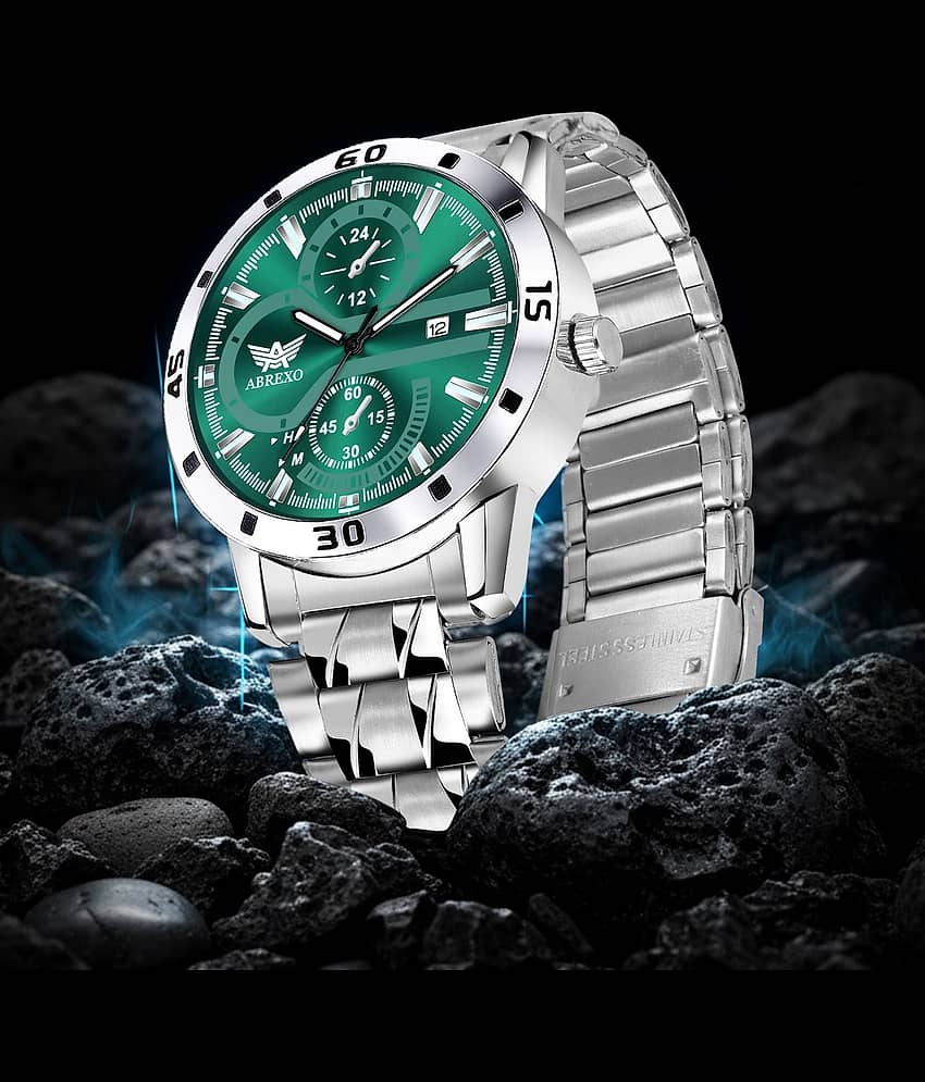 Abrexo Silver Stainless Steel Analog Men's Watch