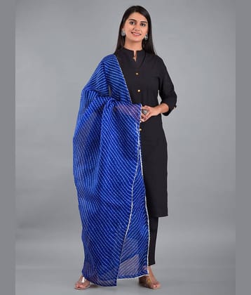 Apratim - Blue Cotton Women's Dupatta - ( Pack of 1 )