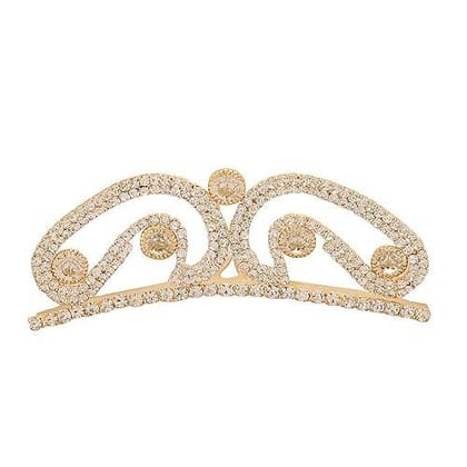 Bridal Tiara with Rhinestones & Comb Pin