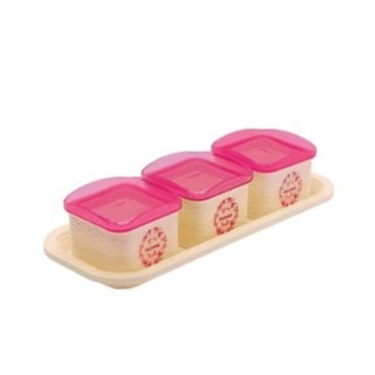 Trueware 500Ml Daffodil 3Pcs Storage Container With Tray