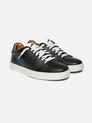 ZL II - BLACK - Black Low-Top Classic Leather Sneakers-6