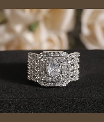 Bhagya Lakshmi White Rings ( Pack of 1 )