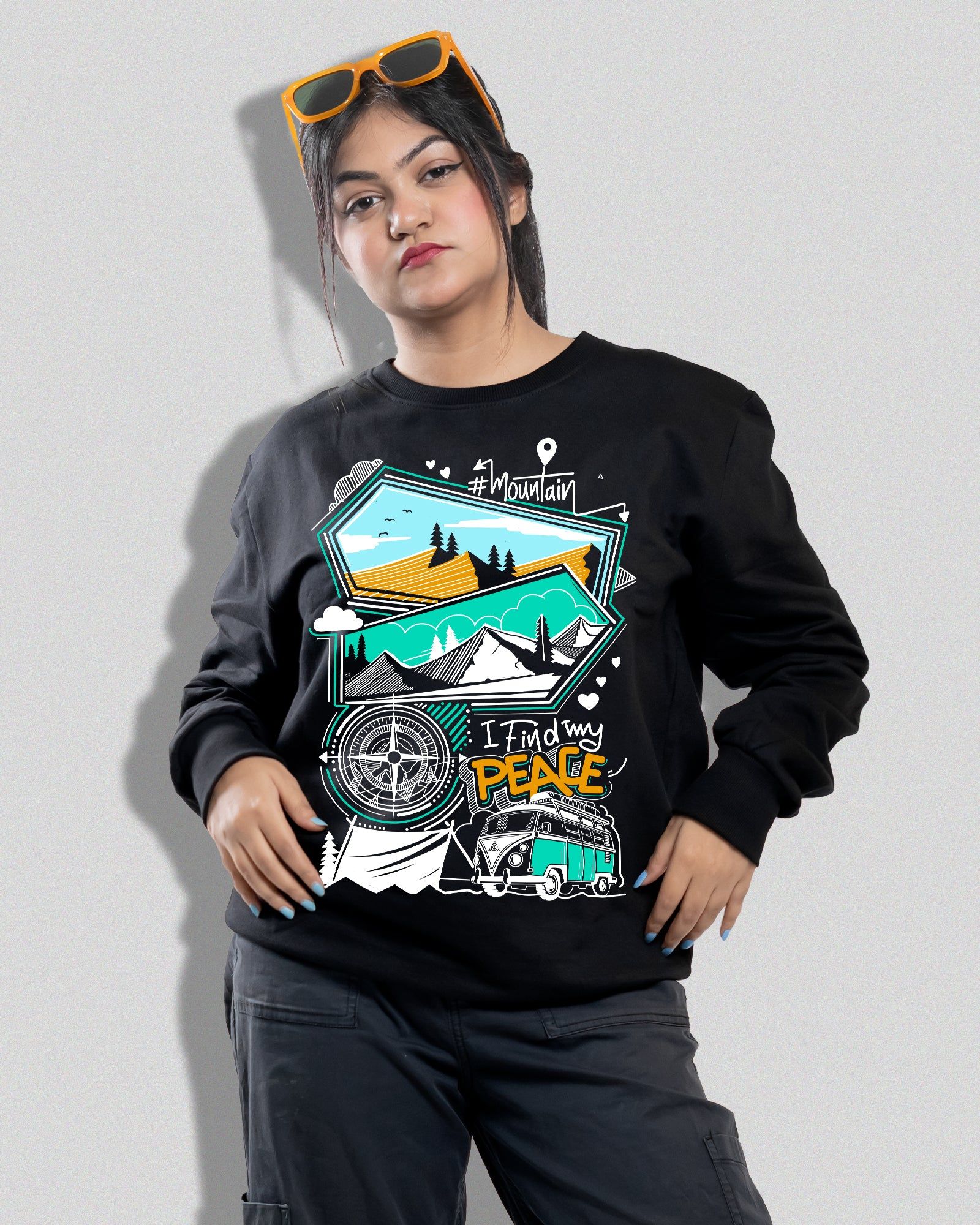 Pahar (Sweatshirt)-bottle green / S