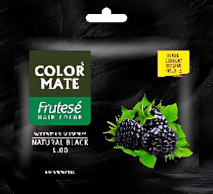 COLOR MATE HAIR COLOR CREAM FRUTESES-40ML NATURAL BLACK COLOR MATE HAIR COLOR CREAM FRUTESES-40ML NATURAL BLACK